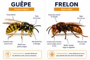 comparaison guepes frelons